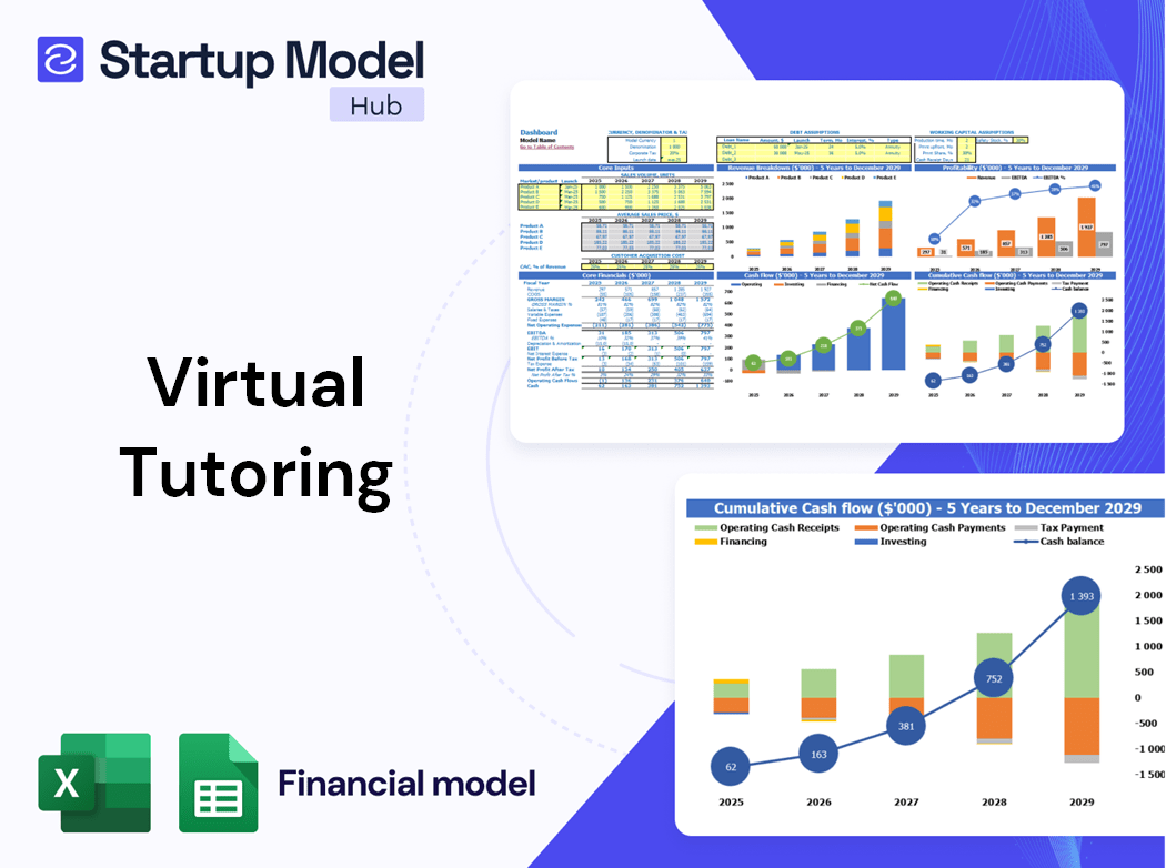 Virtual Tutoring Financial Model